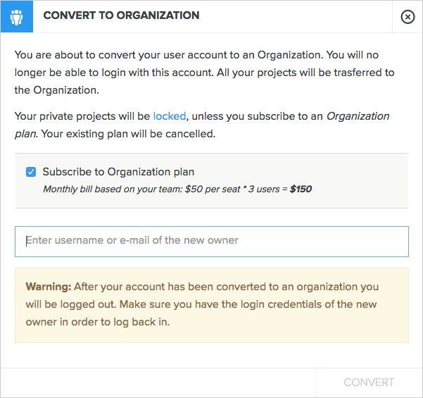 Convert Popup