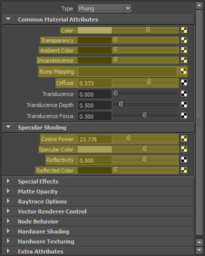 Maya material editor